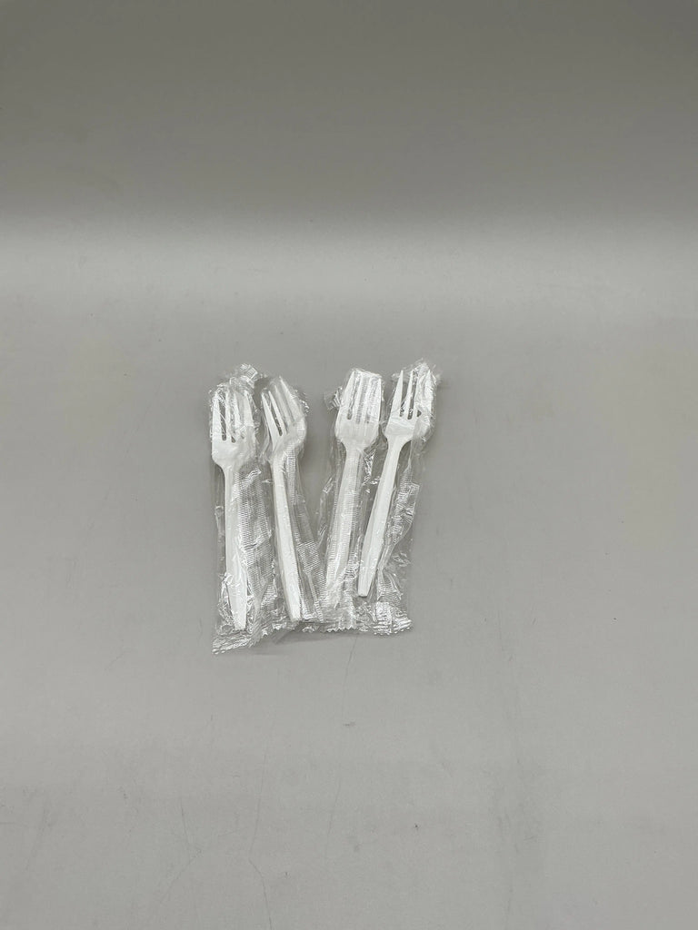 MEDIUM WEIGHT WHITE PP INDIVIDULLY WRAPPED FORK