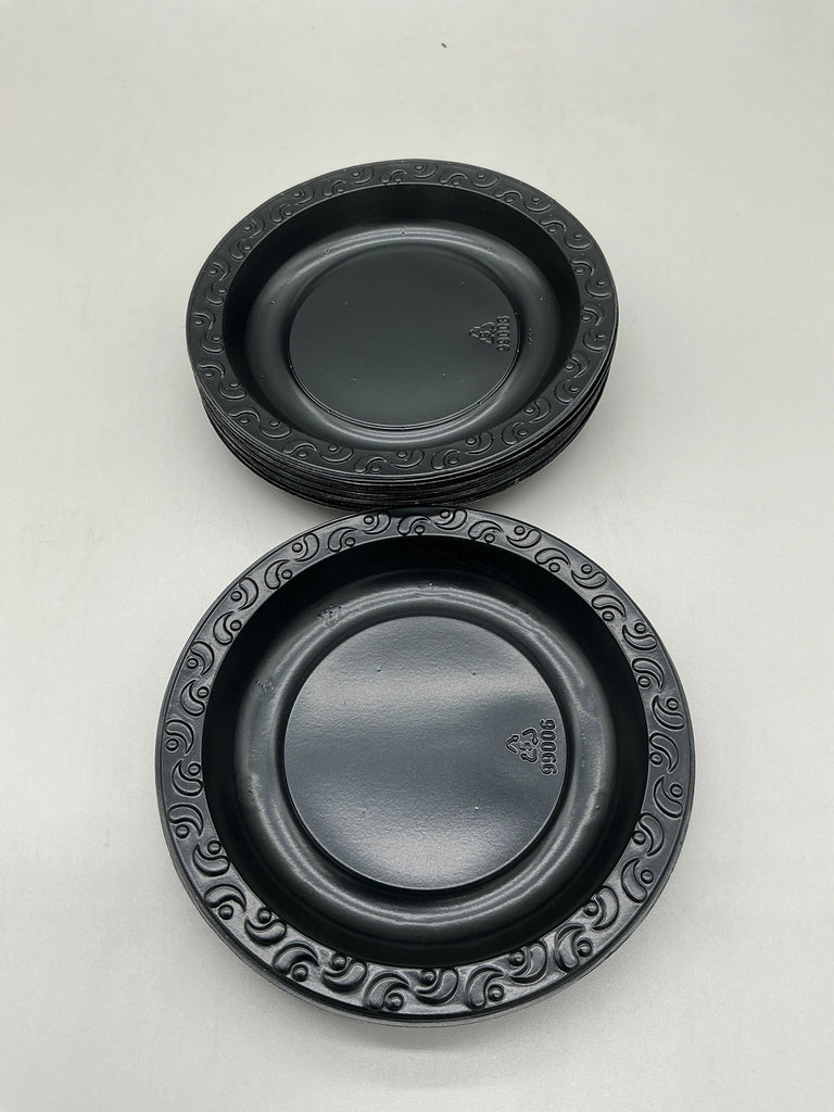 6" PLATES MINERAL FILLED PP, BLACK - VERDE