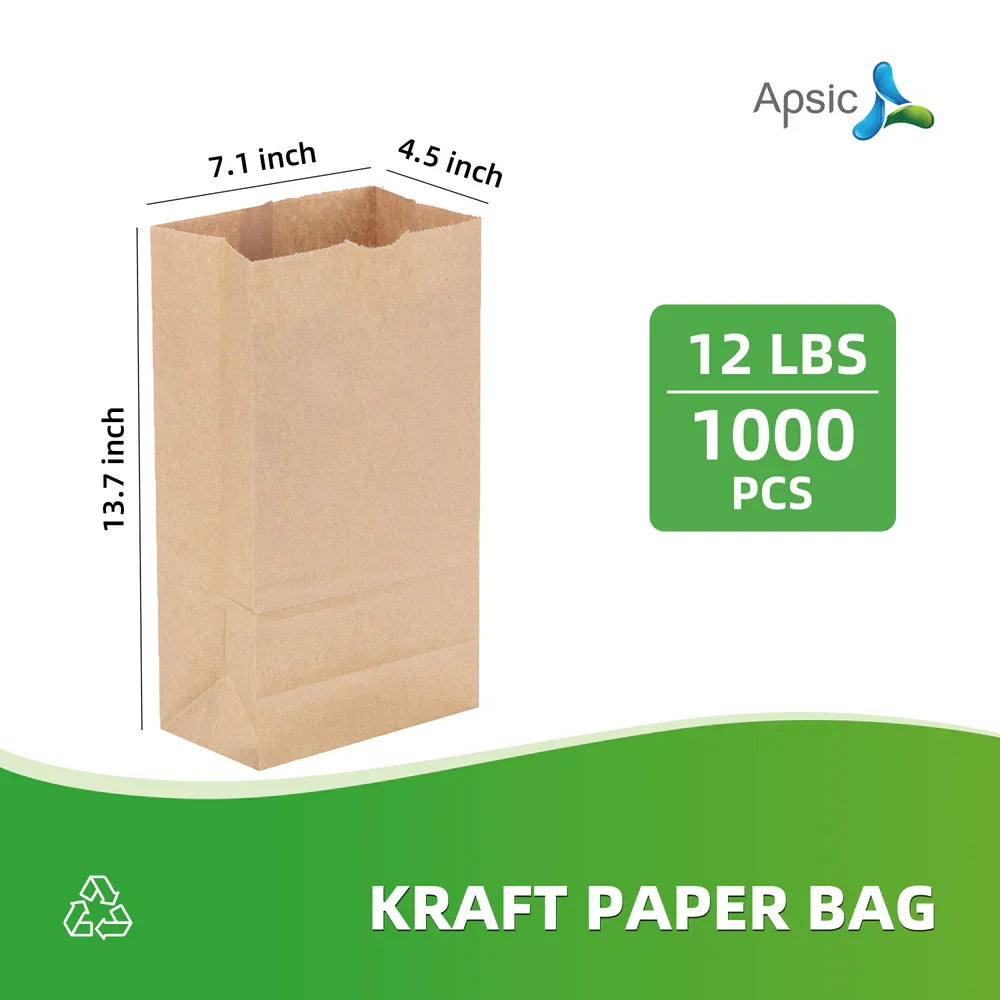 12 LBS KRAFT PAPER BAG 7.1"*4.5"*13.7"