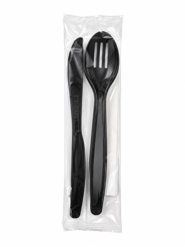 HEAVY WHIGHT 4 IN 1 CUTLERY KIT BLACK