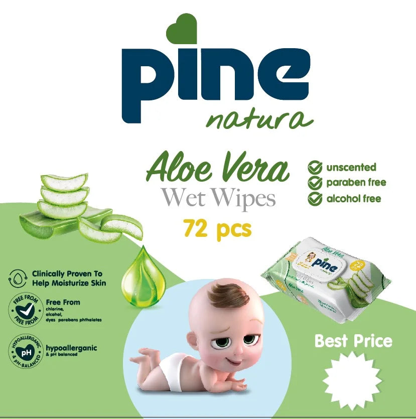 PINE NATURA ALOE VERA WET WIPES